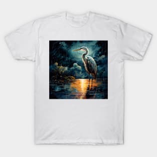 Heron in the Rain T-Shirt